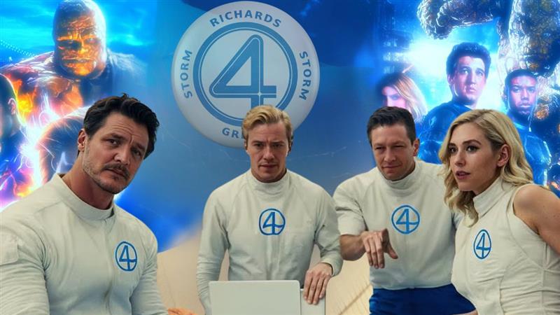 Fantastic Four Reborn with Reed Richards, Sue Storm, Johnny Storm, and The Thing in action