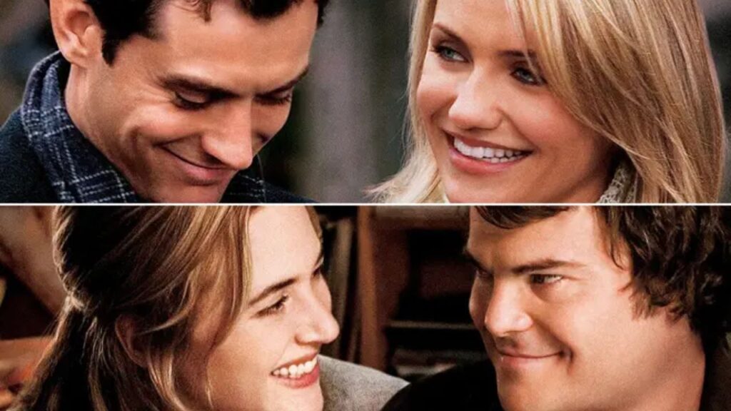 Kate Winslet smiling in The Holiday romantic comedy film