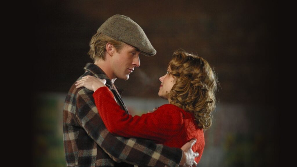 The Notebook romantic scene of Noah and Allie